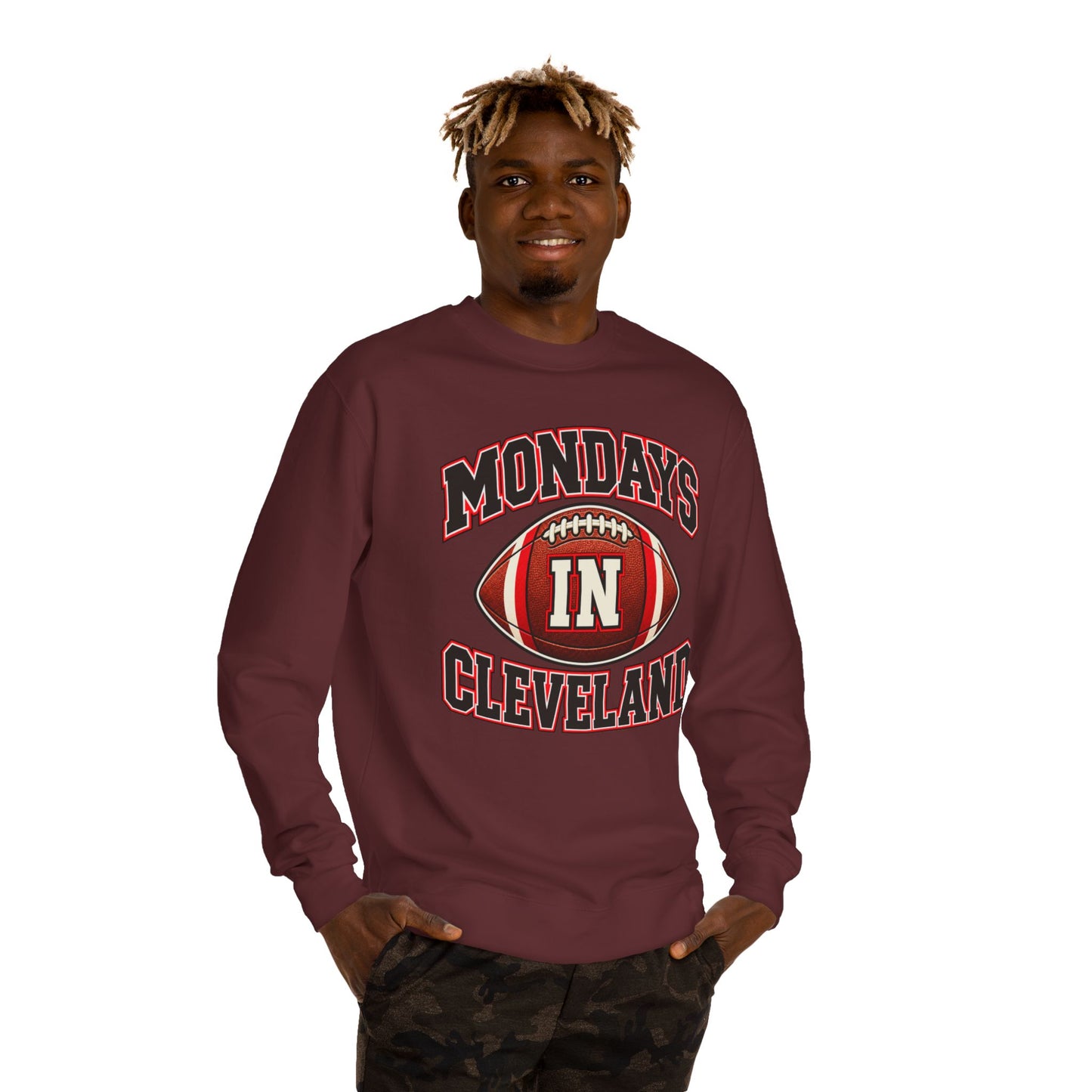 Mondays In Cleveland Football Sweatshirt