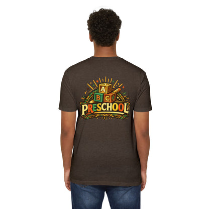 Preschool T-Shirt – Retro ABC Blocks Graphic Tee for Teachers & Kids