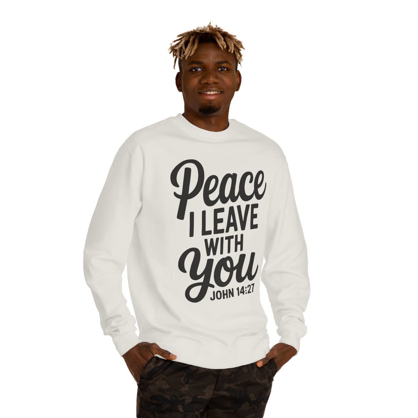 Peace I Leave With You Sweatshirt — John 14:27 Christian Crewneck