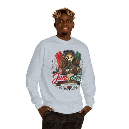 Juneteenth Celebration Sweatshirt — "Juneteenth: Resilience" African Heritage Crewneck