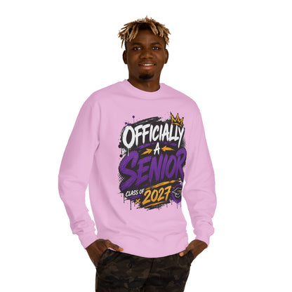 Senior Class 2027 Crewneck Sweatshirt — "Officially a Senior" Graduation Pullover