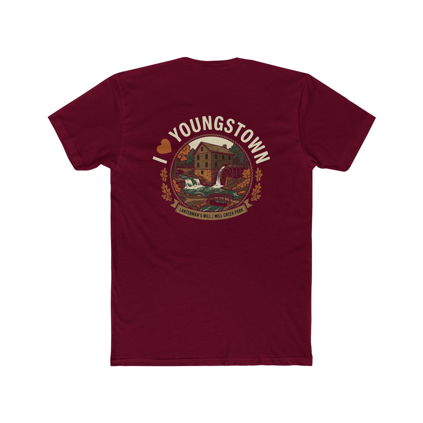 Youngstown Scenic Tee — Vintage Waterfall & Covered Bridge Graphic Shirt