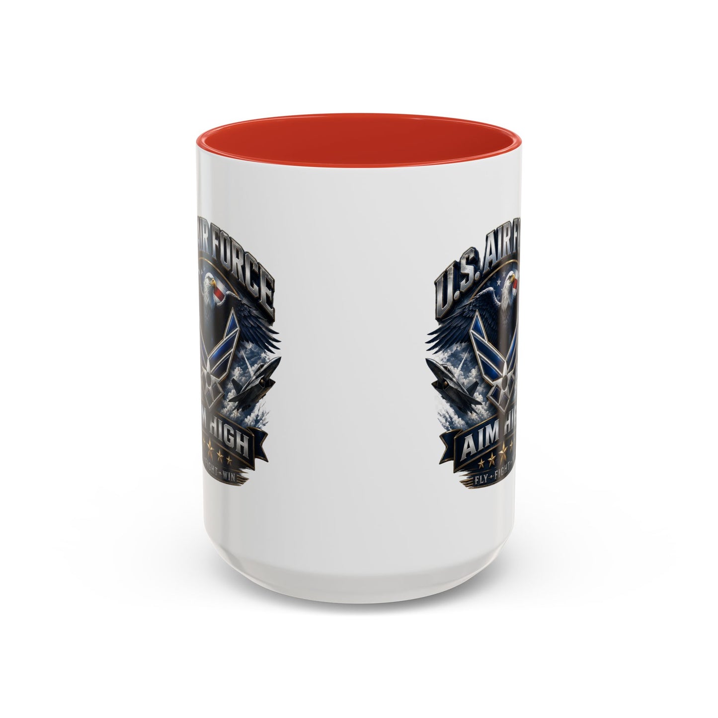 U.S. Air Force Accent Coffee Mug — Aim High Eagle Design (11/15 oz)