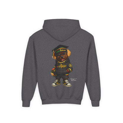 Youth Graduation Bear Hoodie – "Future Student" Cute Cap & Gown Sweatshirt