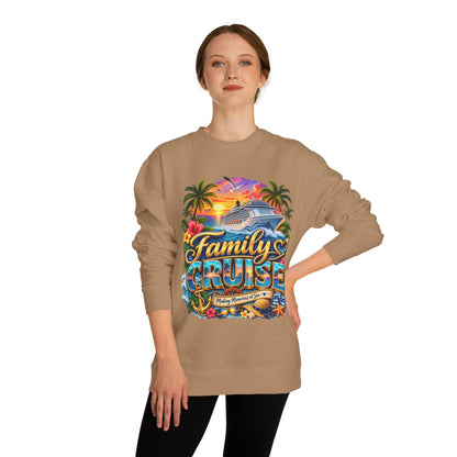 Family Cruise Sweatshirt – Tropical Cruise Vacation Crew Neck