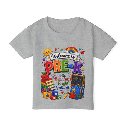 Welcome to Pre-K Toddler T‑Shirt — "Big Beginnings Bright Futures" Back‑to‑School Tee