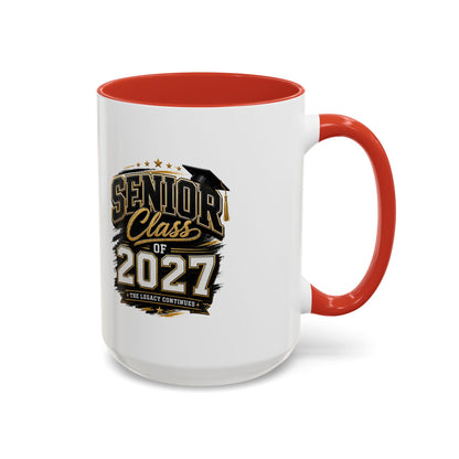 Senior Class of 2027 Accent Coffee Mug — Graduation Gift