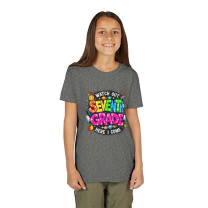 Seventh Grade Kids T‑Shirt — "Watch Out Seventh Grade Here I Come" Back‑to‑School Tee