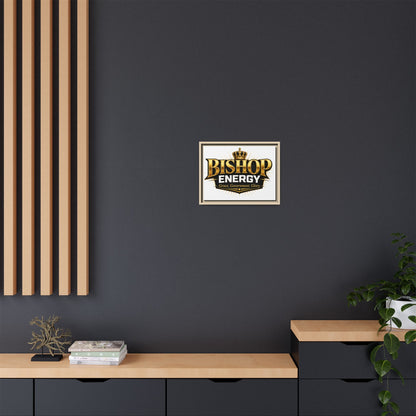 Framed Canvas Art - "Bishop Energy" Gold Crown Logo (Matte)