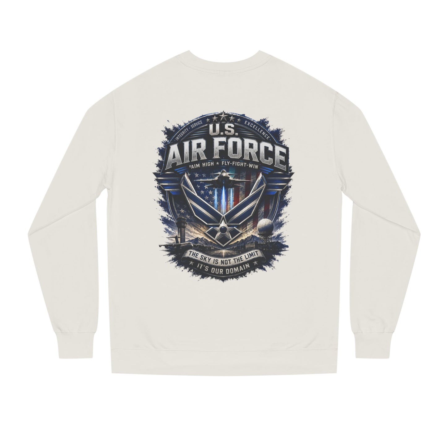 Air Force Crewneck Sweatshirt - U.S. Military Emblem Graphic