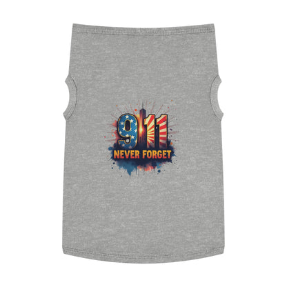9/11 Never Forget Pet Tank Top — Patriotic Memorial Dog Shirt