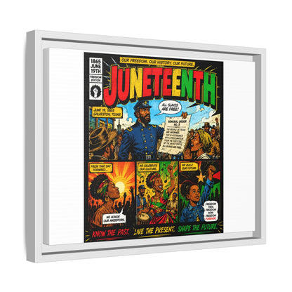 Juneteenth Comic Art Canvas - Framed Matte Wall Decor