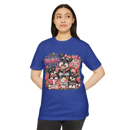 Mother's Day Schnauzer T-Shirt — "Happy Mother's Day" Dog Mom Tee