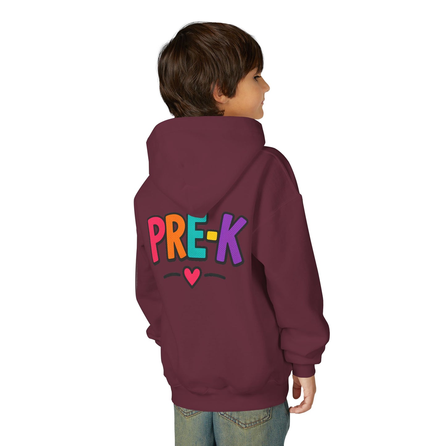 Pre-K Kids Hoodie — Colorful Cute Pre-K School Hooded Sweatshirt for Toddlers