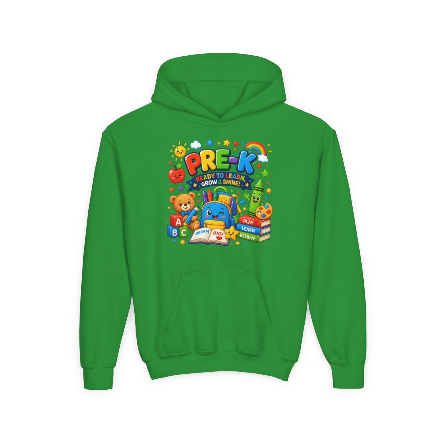 Pre-K Ready to Learn Youth Hoodie – Cute Back-to-School Preschool Sweatshirt