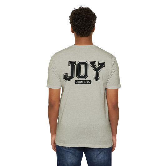 Joy T-Shirt – Christian Scripture John 16:22 College-Style Tee