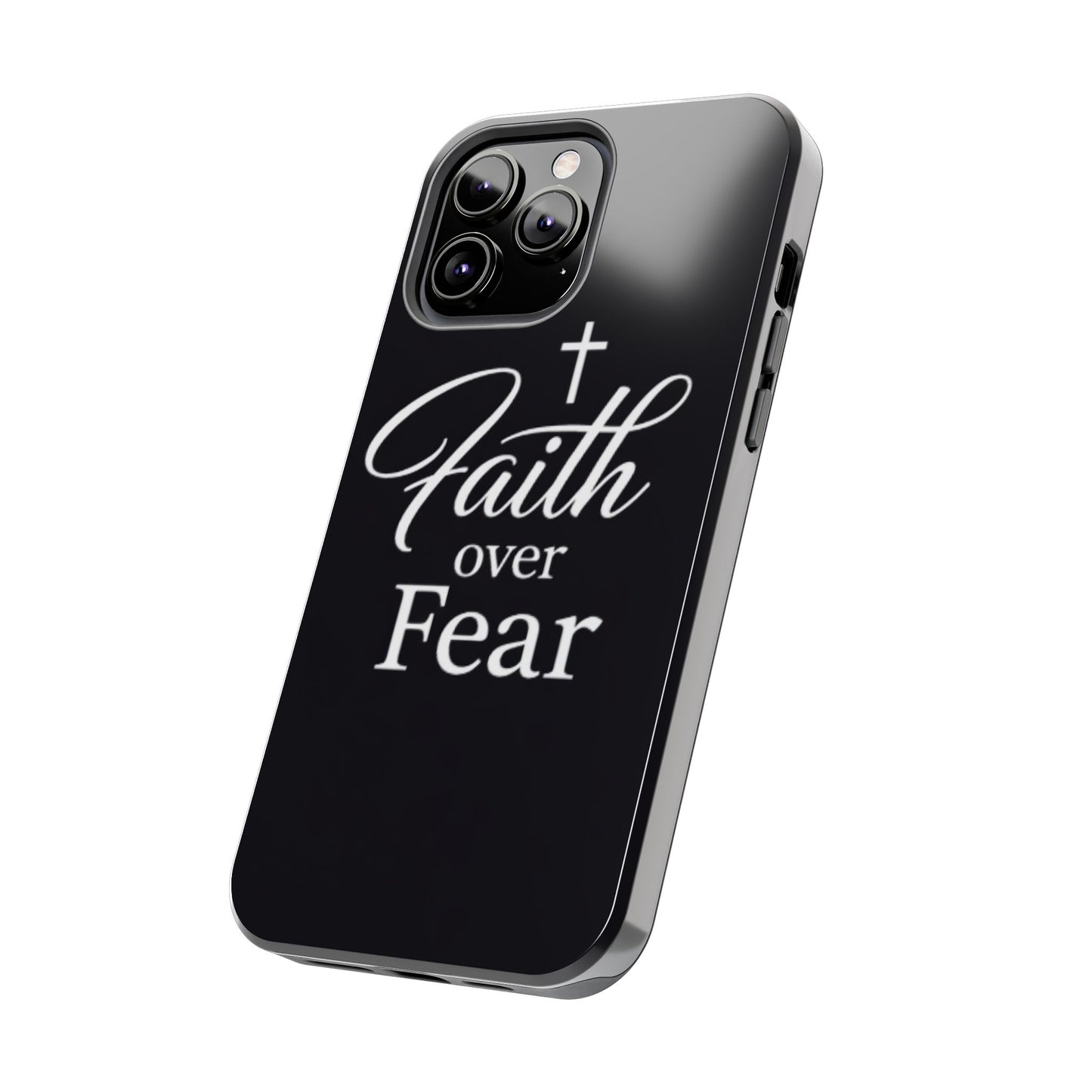 Faith Over Fear Tough Phone Case — Inspirational Christian Cross Phone Cover