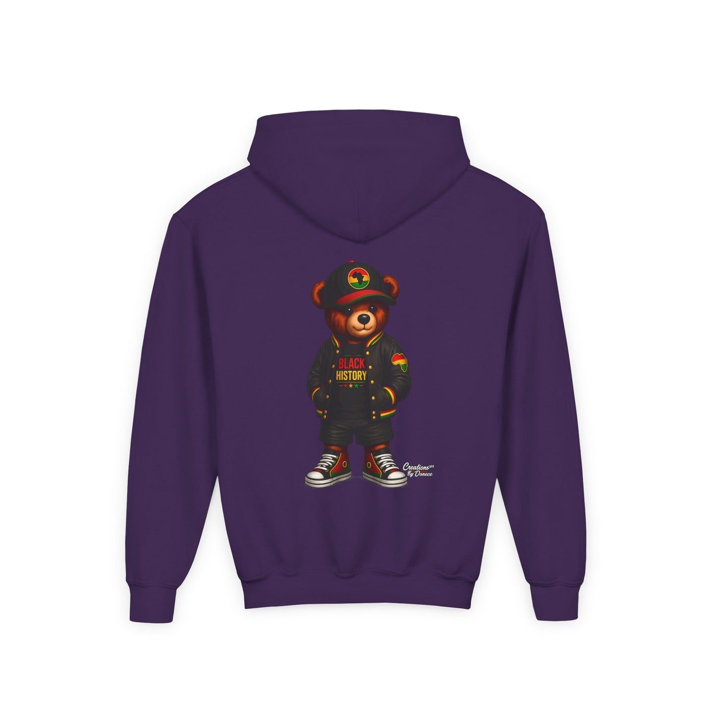 Youth Bear Hoodie — 'Follow Your History' Streetwear Kids Sweatshirt