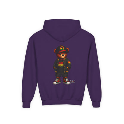 Youth Bear Hoodie — 'Follow Your History' Streetwear Kids Sweatshirt