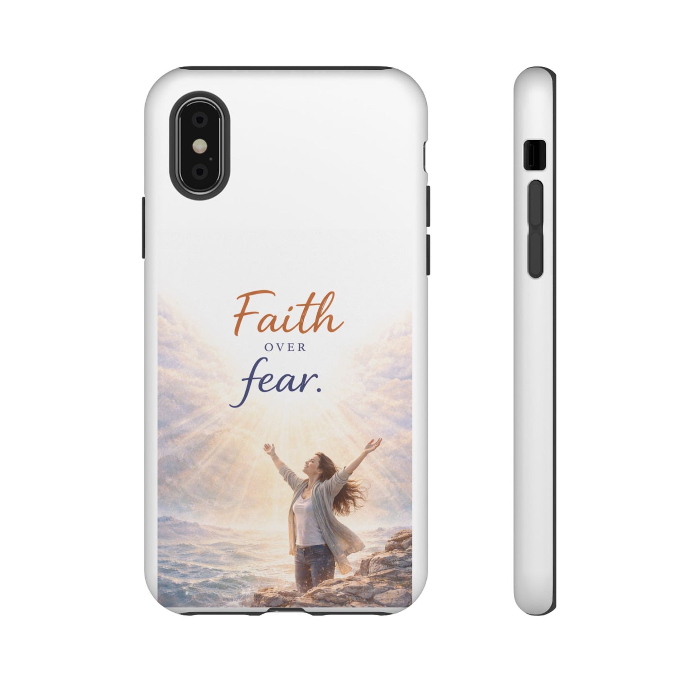 Faith Over Fear Phone Case — Inspirational Christian iPhone Cover