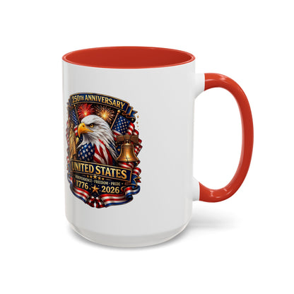 250th Anniversary United States Eagle Coffee Mug – Patriotic 1776–2026 Accent Mug