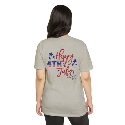 Happy 4th of July T‑Shirt — Patriotic Stars & Fireworks Tee