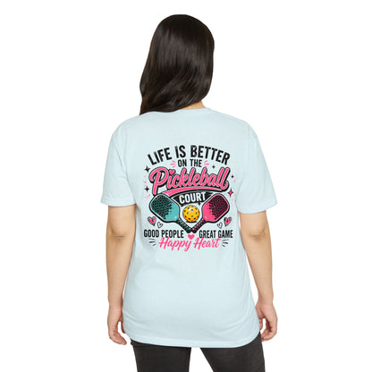 Pickleball T-Shirt – "Life Is Better on the Pickleball Court" Graphic Tee