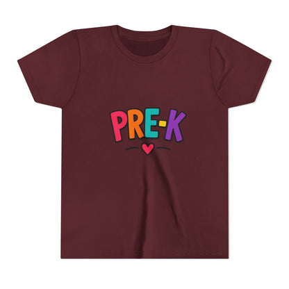Pre-K Kids Tee — Colorful Heart Preschool Shirt for Boys & Girls