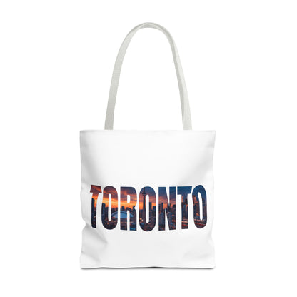 Toronto Skyline Tote Bag — Cityscape Photo Text Tote