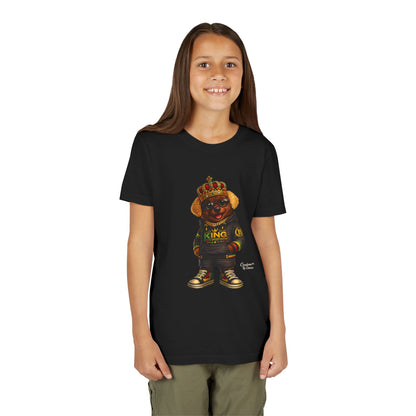 Youth Tee — 'Lil King' Crowned Bear Graphic Shirt
