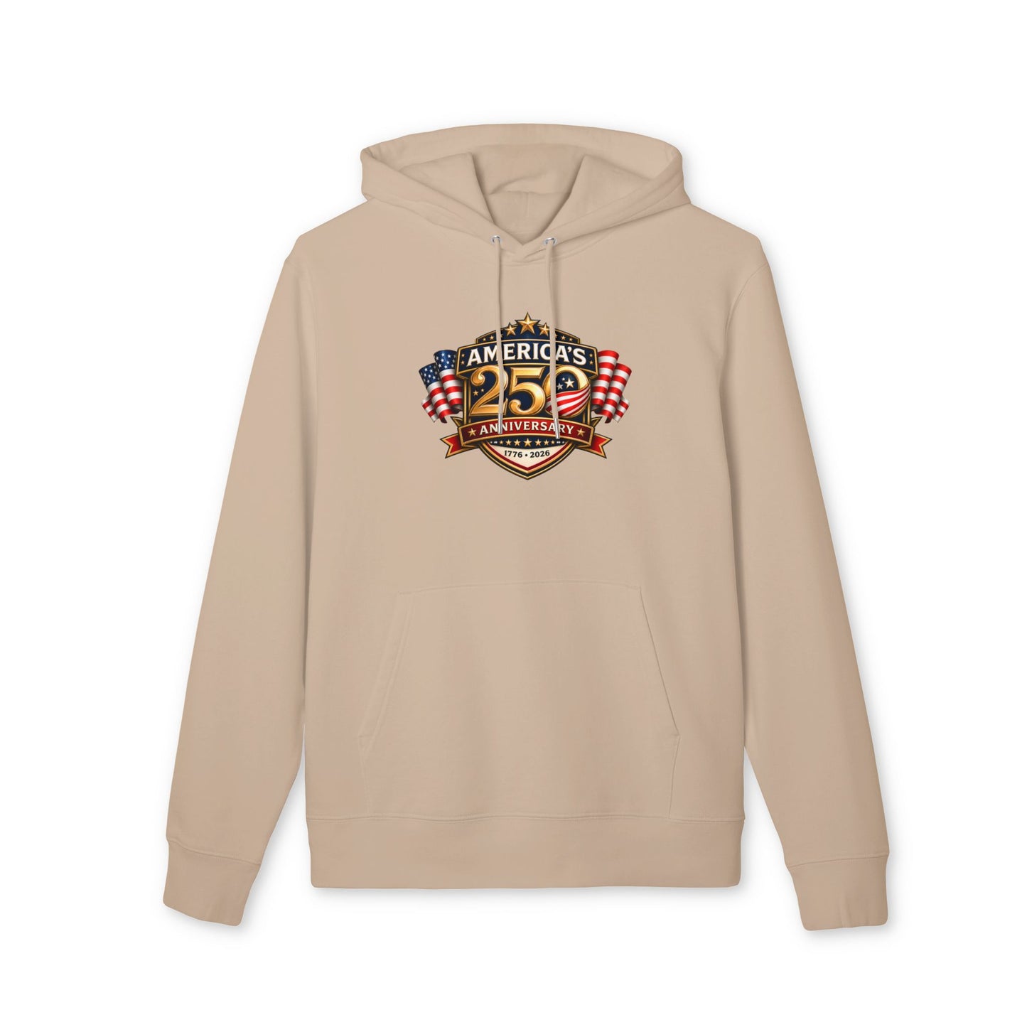 25th Anniversary America Logo Hoodie - Patriotic American Flag Crewneck