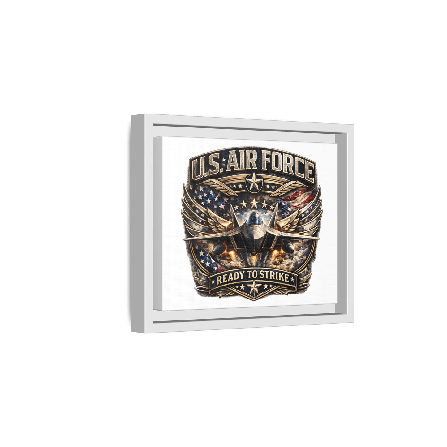 U.S. Air Force Framed Canvas Print – "Ready to Strike" Military Wall Art