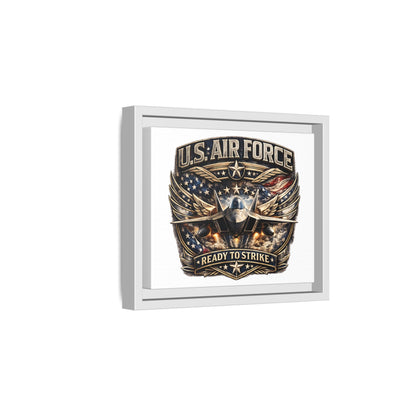 U.S. Air Force Framed Canvas Print – "Ready to Strike" Military Wall Art