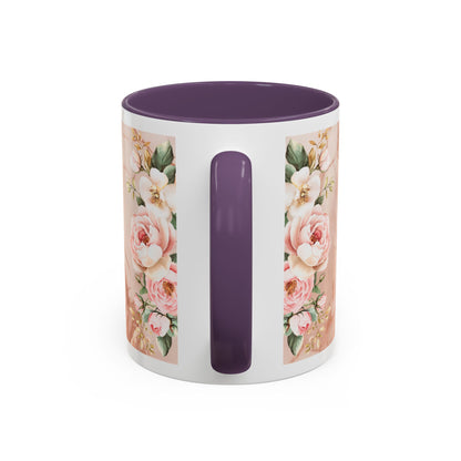 Mother's Heart Floral Accent Coffee Mug – “A Mother's Heart…Where Love Speaks the Loudest” (11/15oz)