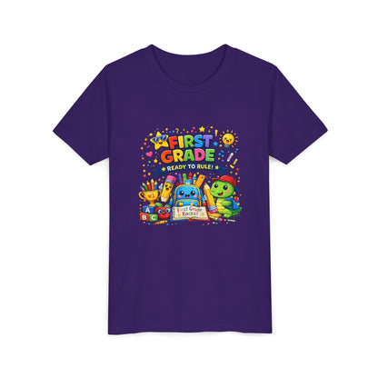 First Grade Youth T‑Shirt – "First Grade Ready to Rule" Cute Back-to-School Tee