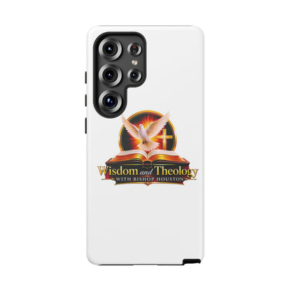 Wisdom and Theology Phone Case — Christian Dove & Cross Protective Tough Case