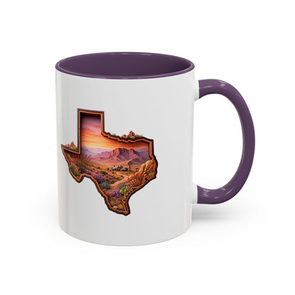 Texas Sunset Accent Coffee Mug – Scenic Lone Star State Landscape (11/15oz)