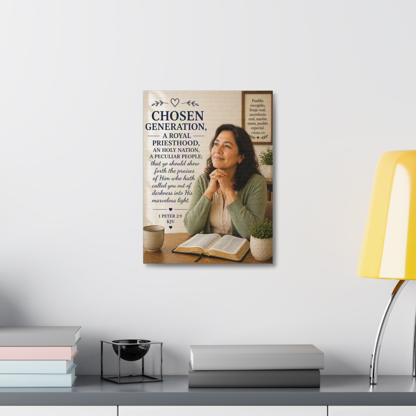 Stretched Canvas — "Chosen Generation" Inspirational Scripture Wall Art (1 Peter 2:9)