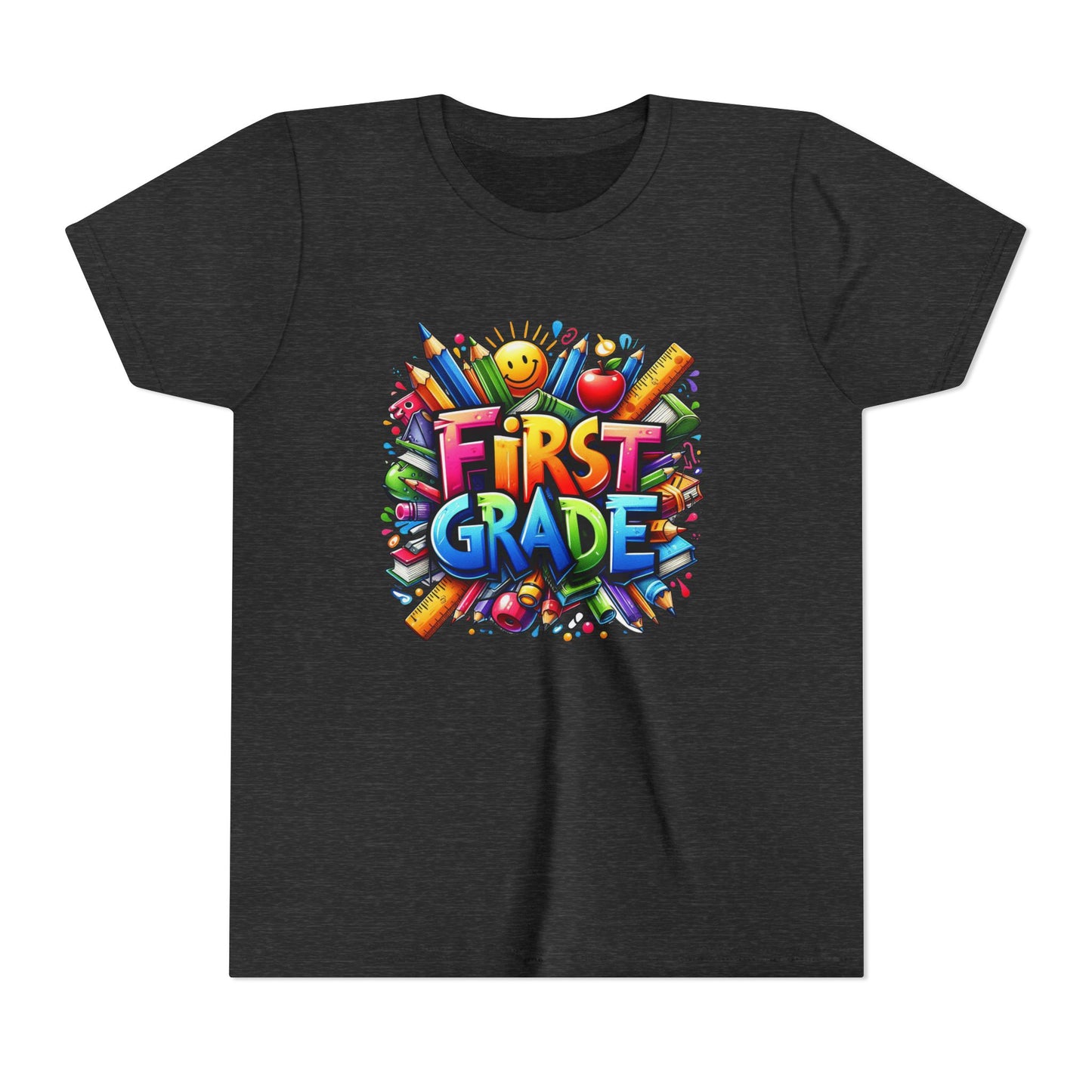 First Grade Kids Tee — Colorful Back-to-School Shirt for Boys & Girls