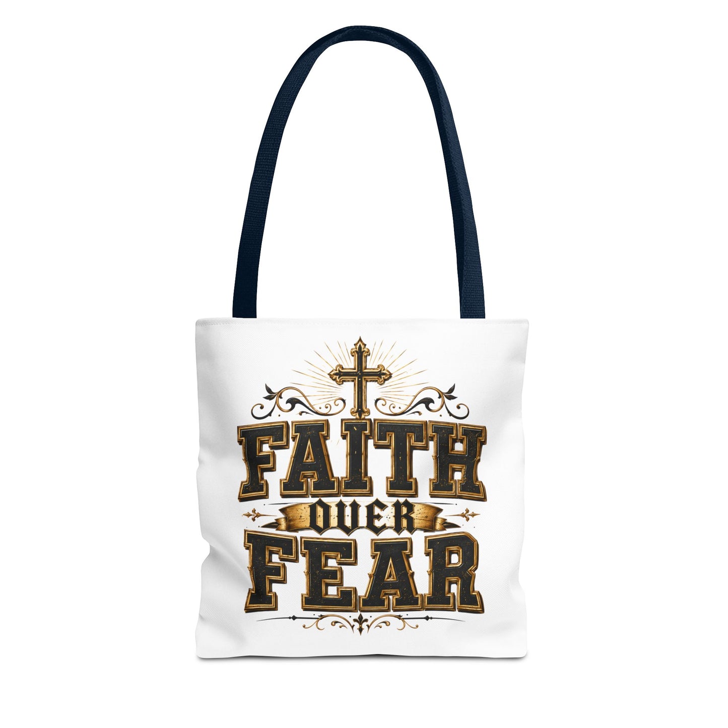 Faith Over Fear Tote Bag — Inspirational Christian Canvas Tote
