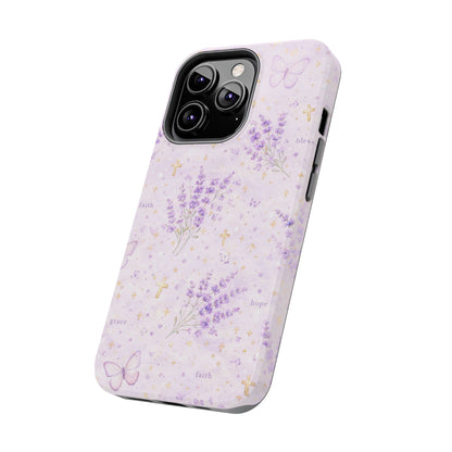 Faith Grace Blessed Phone Case | Christian Floral iPhone Case