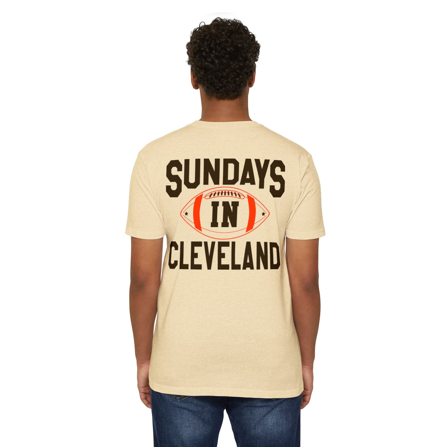 Sundays in Cleveland Football T-Shirt