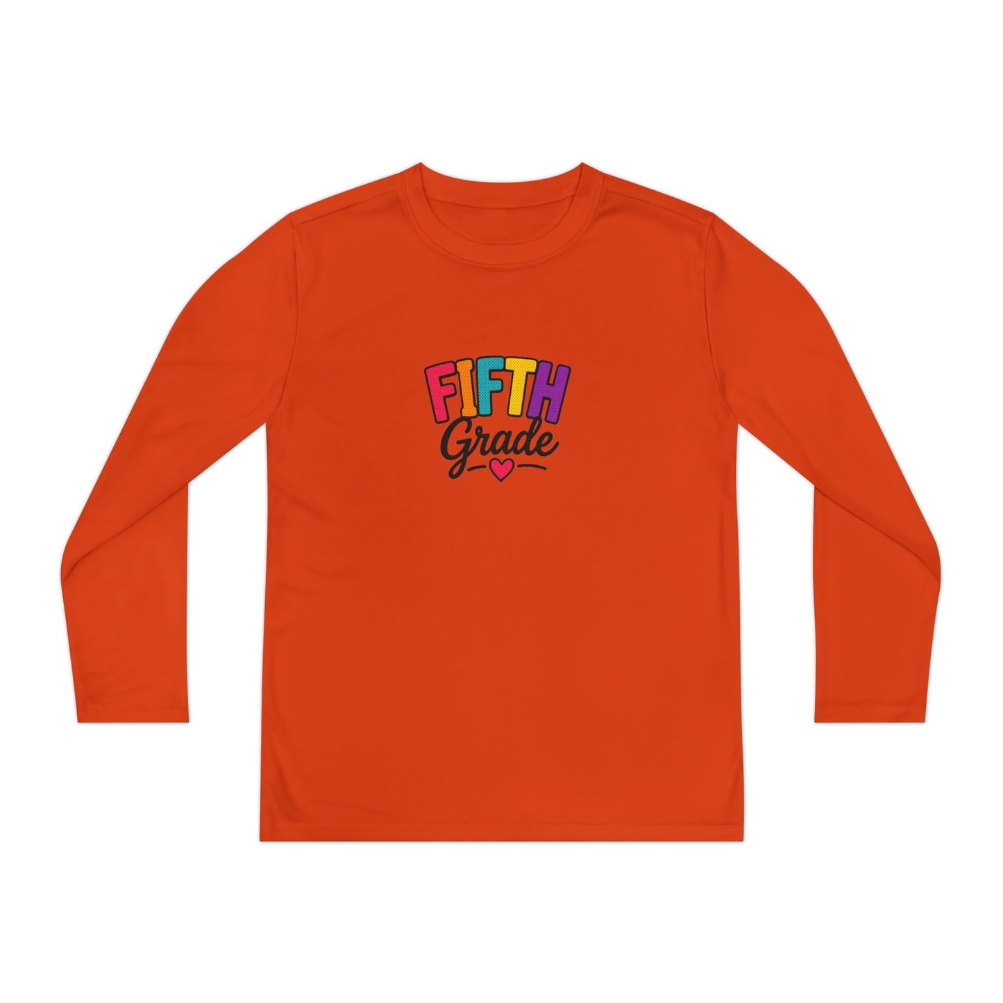 Fifth Grade Youth Long Sleeve Tee — Colorful Back-to-School Shirt
