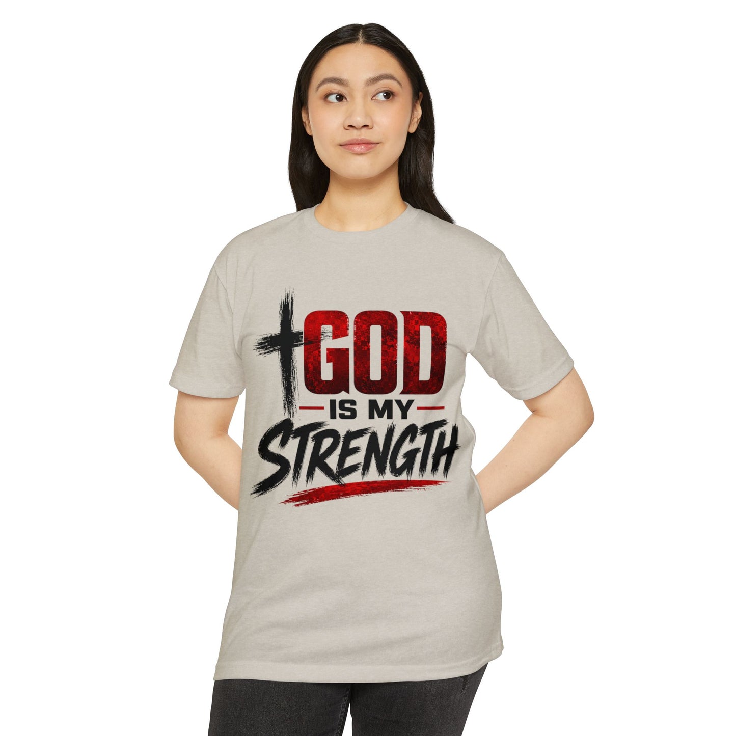 God Is My Strength T-Shirt — Christian Faith Inspirational Tee