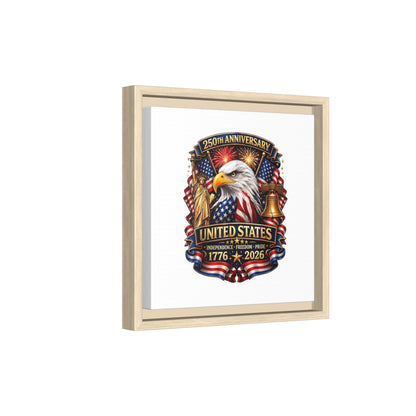 250th Anniversary United States Framed Canvas - Patriotic Eagle 1776–2026