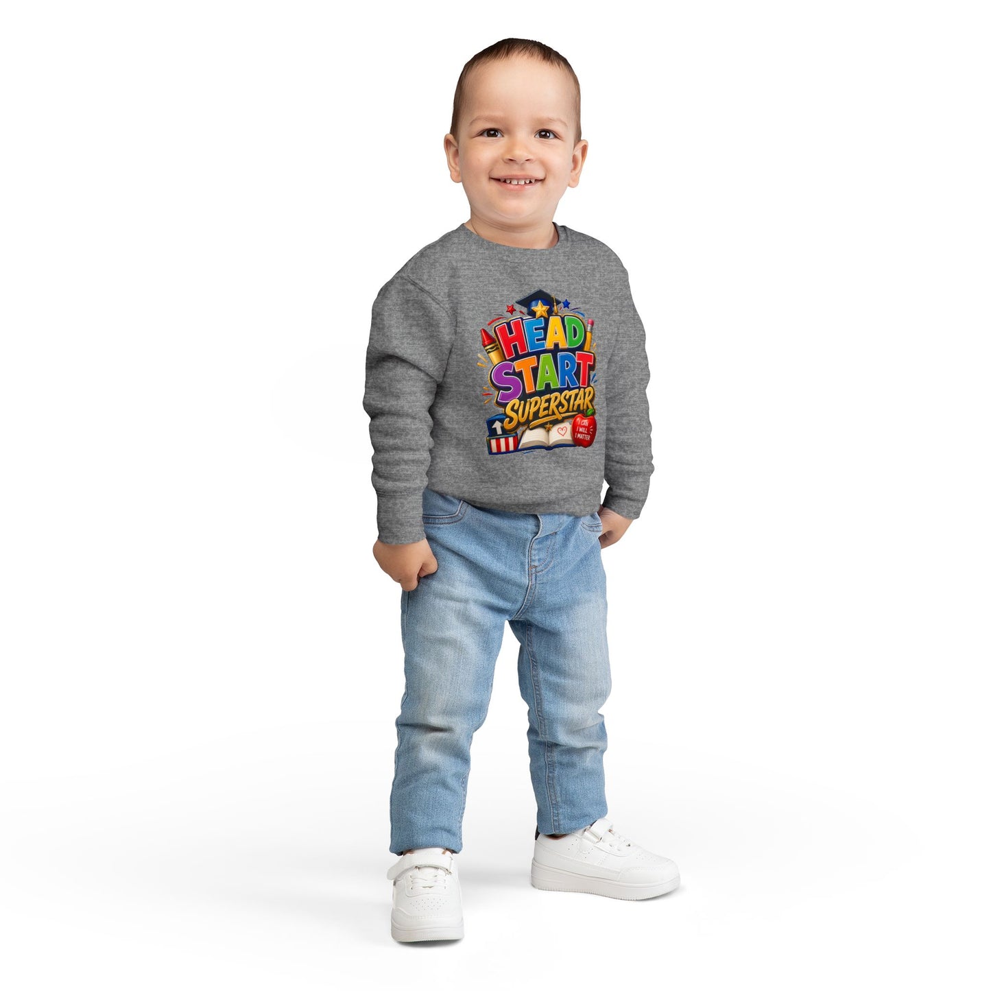Head Start Superstar Toddler Sweatshirt — Colorful Preschool Graduation Gift