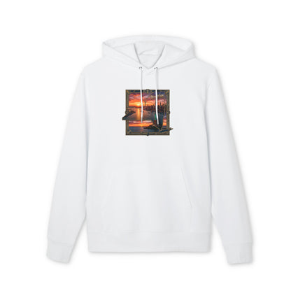 Sunset Harbor Hoodie — Coastal Sunset Graphic Pullover