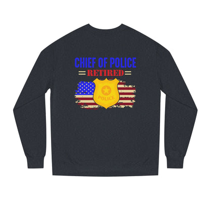 Retired Chief of Police Sweatshirt – American Flag Badge Tribute