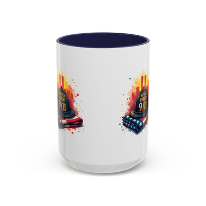Never Forget 9/11 Memorial Accent Coffee Mug