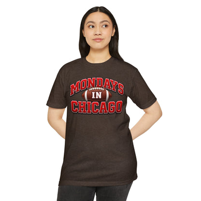 Mondays in Chicago Football T-Shirt